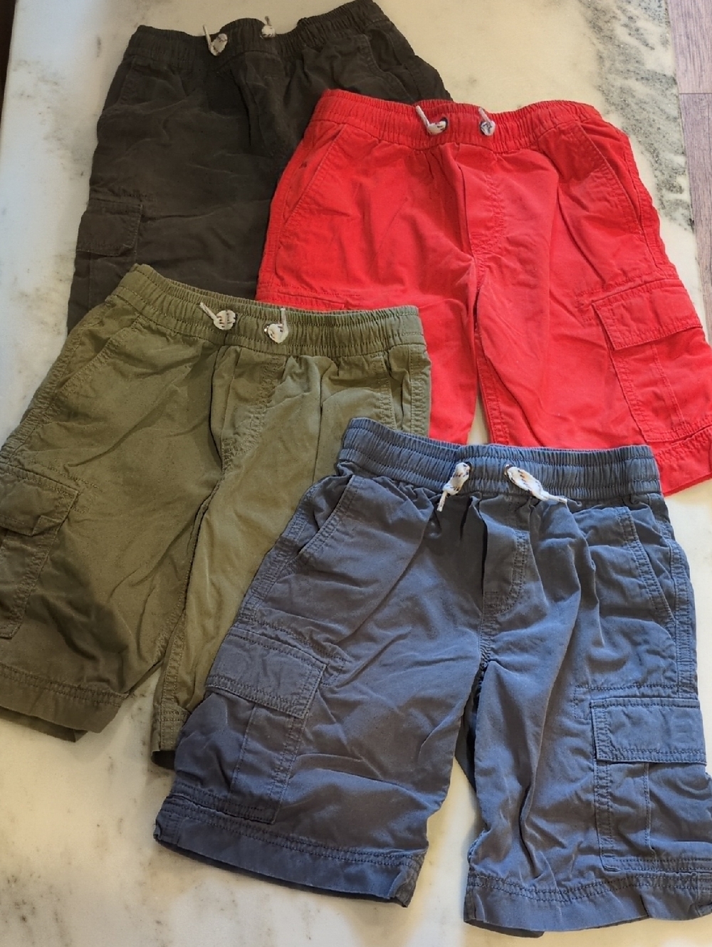Hanna Andersson Cargo Shorts Set - Red, Olive, Blue, Charcoal